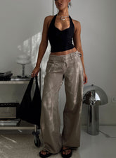 Paltrow Cargo Jeans Washed Brown Petite