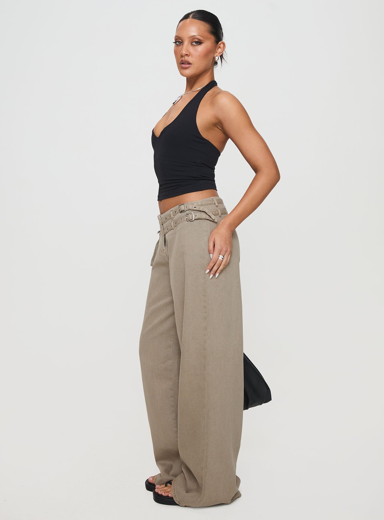 Paltrow Cargo Jeans Washed Brown Petite